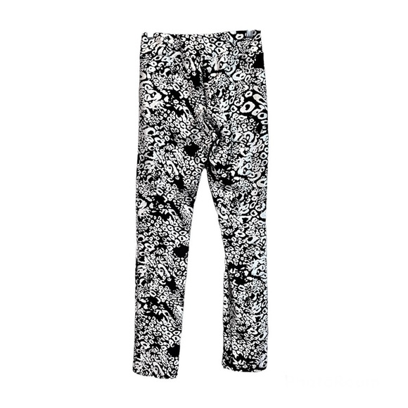 LENA GABRIELLE Black & Silver Metallic Leopard Print Pants Size 2 - Picture 6 of 10